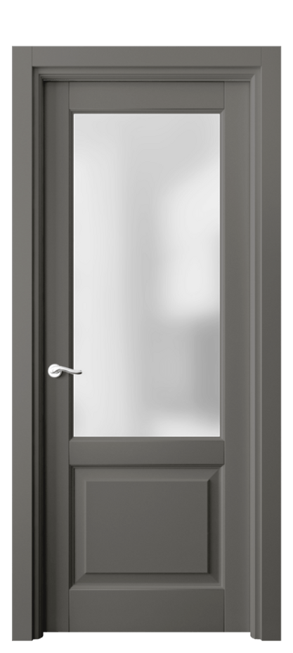 Межкомнатная дверь Лигнум 0740 Матовый классический серый Сатинированное стекло Цена 99850 ₽ | Volhovec