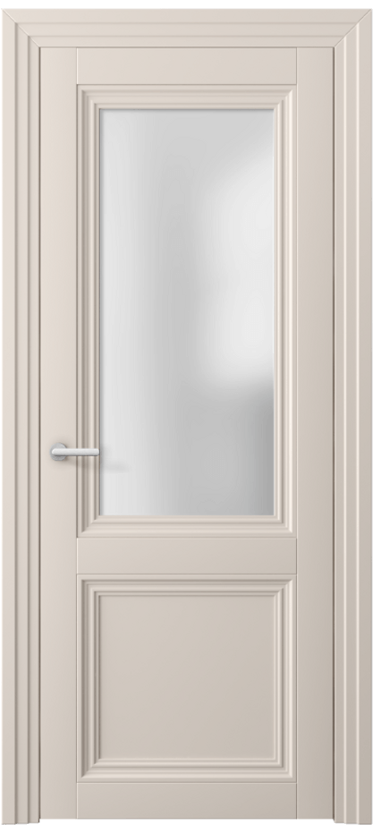 Межкомнатная дверь Центро 2524 ПЭТ пудровый бежевый Сатинированное стекло Цена 43260 ₽ | Volhovec