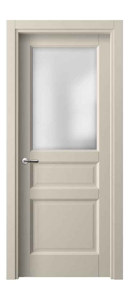 Межкомнатная дверь Галант 1432 ПЭТ светло-бежевый Сатинированное стекло Цена 30720 ₽ | Volhovec