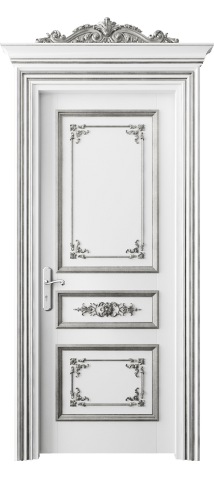 Межкомнатная дверь Imperial 6503 Бук белоснежный серебряный антик  Цена 217280 ₽ | Volhovec
