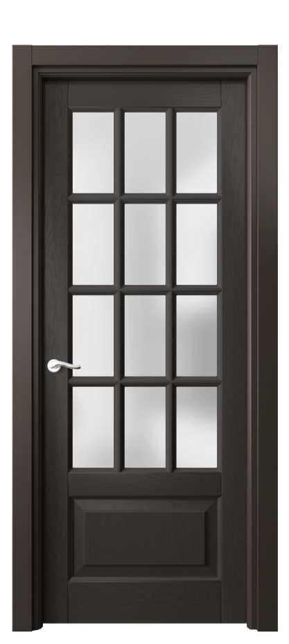 Межкомнатная дверь Lignum 0728 Дуб антрацит Сатинированное стекло Цена 165270 ₽ | Volhovec