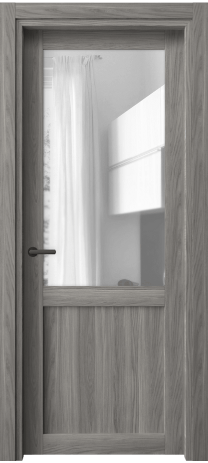 Межкомнатная дверь Neo 2122 Имбирный ясень Прозрачное стекло, триплекс, 6 мм Цена 32440 ₽ | Volhovec