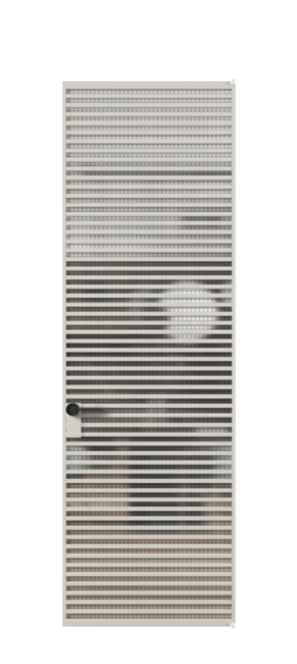 Алюминиевая дверь АЛПЛ040.07 Алюминий тёплый серый Декоративное стекло с сеткой "Mesh silver", триплекс Цена 209880  | Volhovec