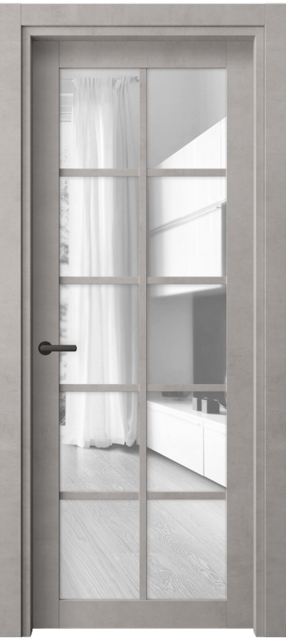 Межкомнатная дверь Нео 2106 Леон серебро Прозрачное стекло, триплекс Цена 43740 ₽ | Volhovec