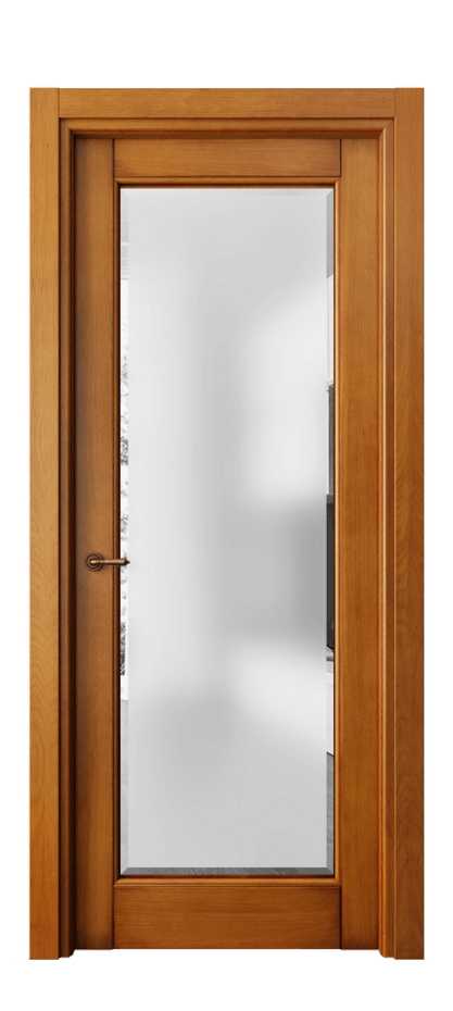 Межкомнатная дверь Toscana Elegante 6300 Бук светлый с патиной Сатинированное стекло с фацетом Цена 117910 ₽ | Volhovec