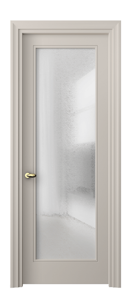Межкомнатная дверь Esse 8502 Матовый светло-бежевый Фактурное стекло "Лёд", триплекс Цена 80110 ₽ | Volhovec