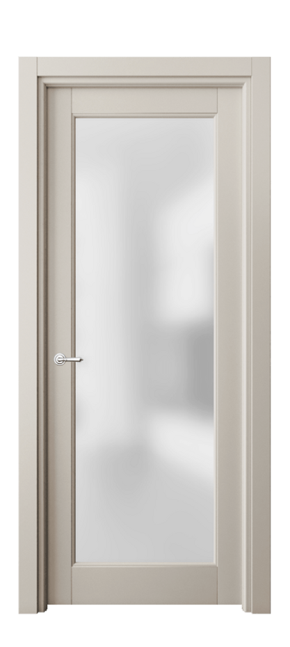Межкомнатная дверь Toscana Elegante 6300 Бук светло-бежевый Сатинированное стекло Цена 99330 ₽ | Volhovec