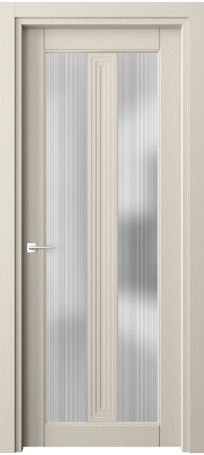 Межкомнатная дверь Эго 6122 Дуб бежево-серый Сатинированное стекло "Дождь" Цена 127470 ₽ | Volhovec