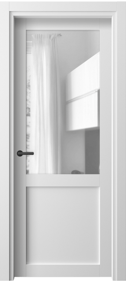 Межкомнатная дверь Neo 2122 Белый шёлк Прозрачное стекло, триплекс Цена 34540 ₽ | Volhovec