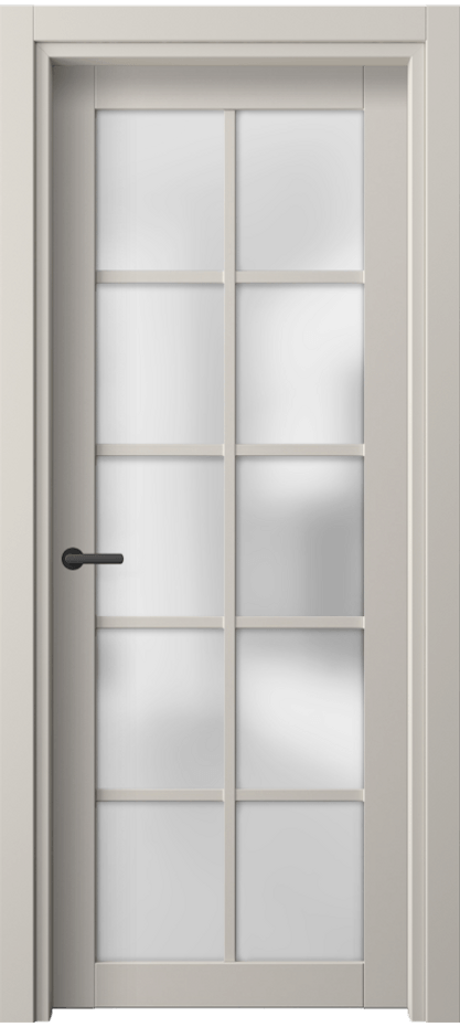 Межкомнатная дверь Нео 2106 ПЭТ светло-серый Сатинированное стекло Цена 6280620 so'm | Volhovec
