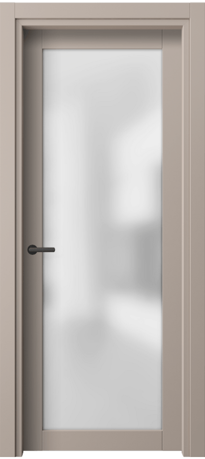Межкомнатная дверь Нео 2102 ПЭТ серо-коричневый  Сатинированное стекло Цена 29040 ₽ | Volhovec