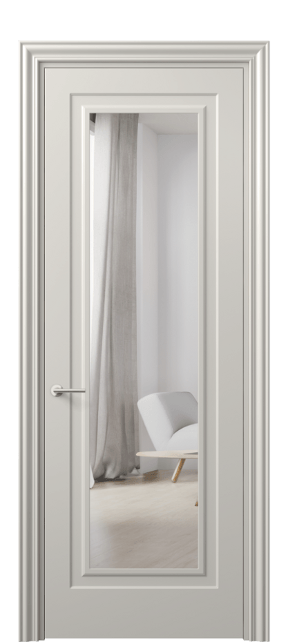 Межкомнатная дверь Mascot 8403 Матовый облачно-серый Двустороннее зеркало, триплекс Цена 81580 ₽ | Volhovec