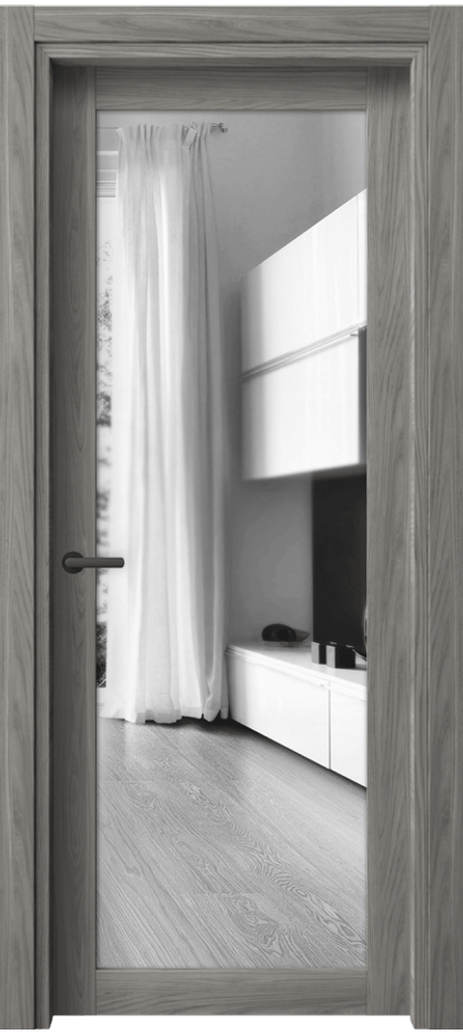 Межкомнатная дверь Neo 2102 Имбирный ясень Двустороннее зеркало, триплекс, 6 мм Цена 35800 ₽ | Volhovec