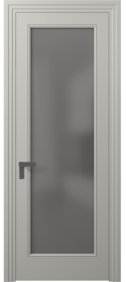 Межкомнатная дверь Rocca 8300 Матовый тёплый серый Сатинированное серое стекло, триплекс Цена 87040 ₽ | Volhovec