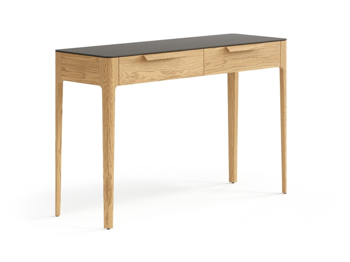 Мебель Консоль Piega 2 ящика. Цвет Дуб пшеничный матовый. Материал Массив дуба матовый. Коллекция Консоль Piega 2 ящика. Картинка.