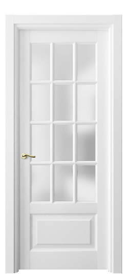 Дверь межкомнатная 0728 ДБС САТ. Цвет Дуб белоснежный. Материал Массив дуба эмаль. Коллекция Lignum. Картинка.