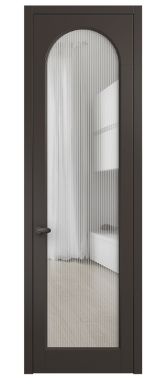 Дверь межкомнатная 6804 МАН MORU. Цвет Матовый антрацит. Материал Гладкая эмаль. Коллекция Palazzo. Картинка.