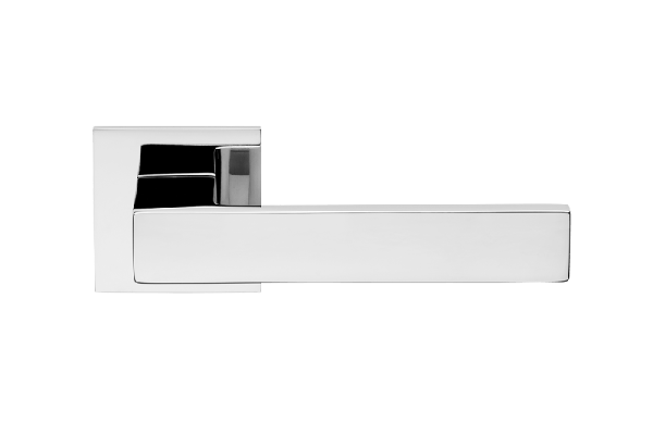 Ручки для дверей Ручка дверная Эдра 02. Цвет Полированный хром. Коллекция Эдра 02. Картинка.