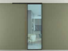 Перегородка Formato вдоль стены на потолок 1 створка