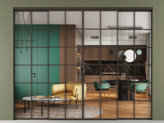 Перегородка Formato внутри проёма 4 створки