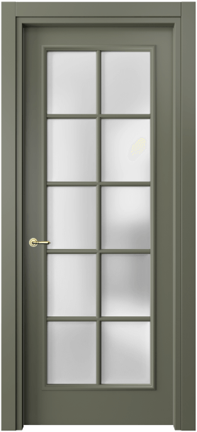 Дверь межкомнатная 8102 МОТ САТ. Цвет Матовый оливковый тёмный. Материал Гладкая эмаль. Коллекция Париж. Картинка.