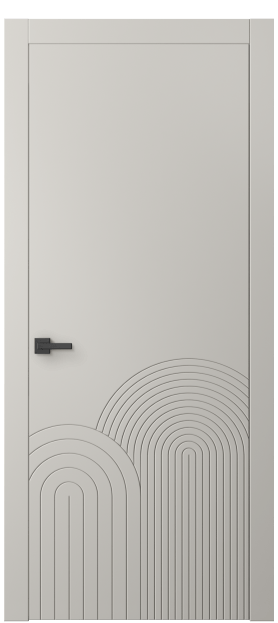 Дверь межкомнатная 8059 МОС. Цвет Матовый облачно-серый. Материал Гладкая эмаль. Коллекция Линия. Картинка.